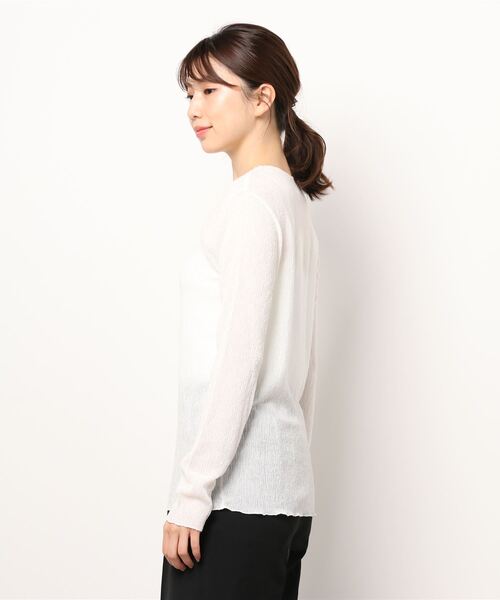 ONEME（ワンム）の「ONEME sheer L/S Tee（Tシャツ/カットソー・レディース・オフホワイト/ライトグレー・FREE）」の17枚目の写真
