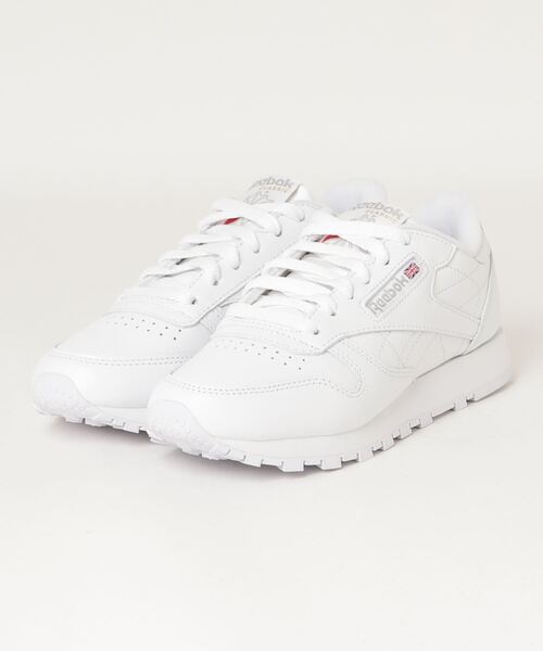 Reebok(リーボック)の「CLASSIC LEATHERクラシック レザー / CL LTHR(スニーカー・メンズ・ホワイト×ホワイト・22.5cm/23.5cm/24.5cm/25.5cm/26.5cm/27.5cm/28.5cm/23.0cm/24.0cm/25.0cm/26.0cm/27.0cm/28.0cm/29.0cm)」の2枚目の写真