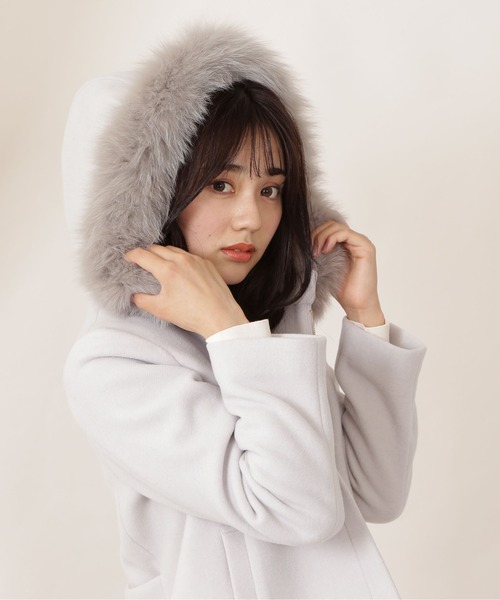 PROPORTION BODY DRESSING(プロポーションボディドレッシング)の「ショートフードブルゾン / 1211255001(ブルゾン・レディース・ブラック/ベージュ/グレー・SMALL/MEDIUM)」の4枚目の写真