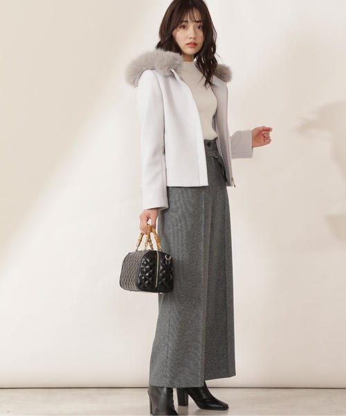 PROPORTION BODY DRESSING(プロポーションボディドレッシング)の「ショートフードブルゾン / 1211255001(ブルゾン・レディース・ブラック/ベージュ/グレー・SMALL/MEDIUM)」の7枚目の写真