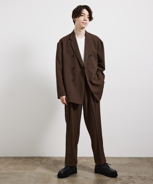 JUNRED（ジュンレッド）の「ソフトカルゼワイドタックパンツ（その他パンツ・メンズ・ブラック/オフホワイト/ブラウン・M/L/S）」の13枚目の写真