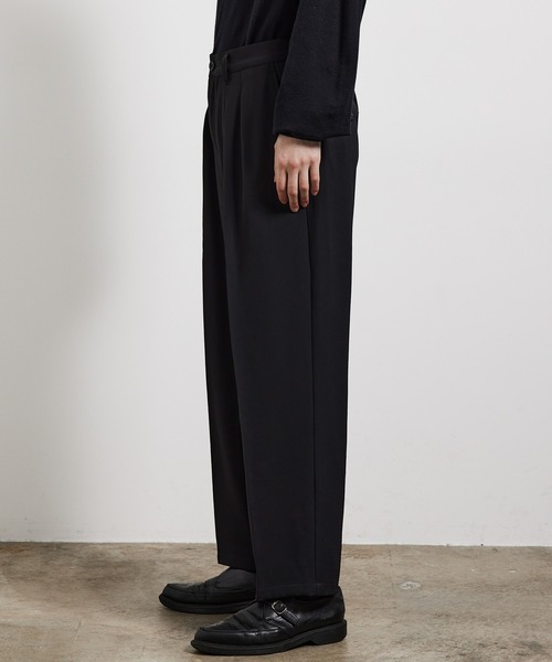 JUNRED（ジュンレッド）の「ソフトカルゼワイドタックパンツ（その他パンツ・メンズ・ブラック/オフホワイト/ブラウン・M/L/S）」の18枚目の写真