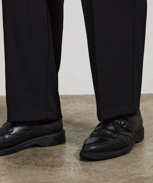 JUNRED（ジュンレッド）の「ソフトカルゼワイドタックパンツ（その他パンツ・メンズ・ブラック/オフホワイト/ブラウン・M/L/S）」の9枚目の写真