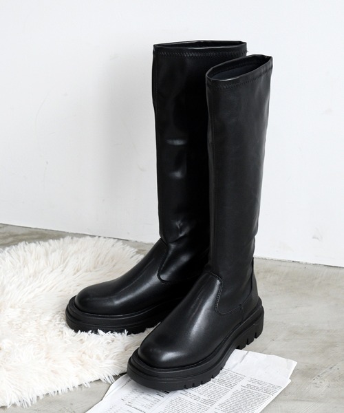 NOFALL（ノーフォール）の「ストレッチロングブーツトラックソール（ブーツ・レディース・ブラック・3L/S/M/L/LL/SS）」の8枚目の写真