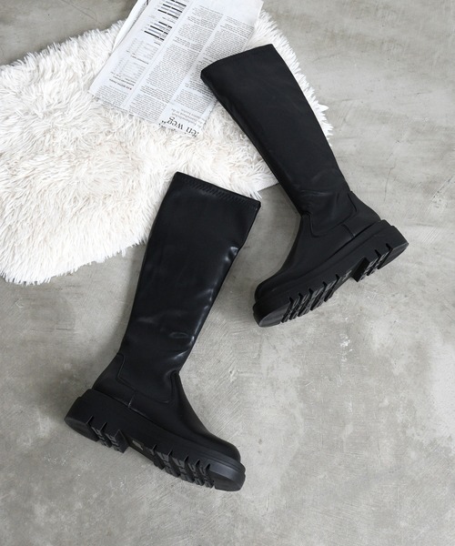 NOFALL（ノーフォール）の「ストレッチロングブーツトラックソール（ブーツ・レディース・ブラック・3L/S/M/L/LL/SS）」の4枚目の写真