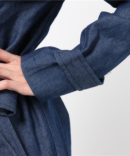 WEGO（ウィゴー）の「WEGO/マキシ丈トレンチコート（トレンチコート・レディース・ライトベージュ/インディゴブルー・FREE）」の11枚目の写真