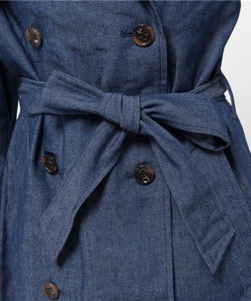 WEGO（ウィゴー）の「WEGO/マキシ丈トレンチコート（トレンチコート・レディース・ライトベージュ/インディゴブルー・FREE）」の13枚目の写真