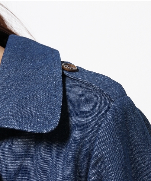 WEGO（ウィゴー）の「WEGO/マキシ丈トレンチコート（トレンチコート・レディース・ライトベージュ/インディゴブルー・FREE）」の14枚目の写真