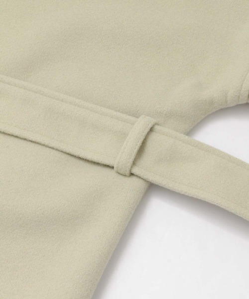 KBF+（ケービーエフプラス）の「KBF+　カシュクールミドルコート∴（ノーカラージャケット・レディース・ブラウン/アイボリー/グリーン系その他・ONE）」の21枚目の写真