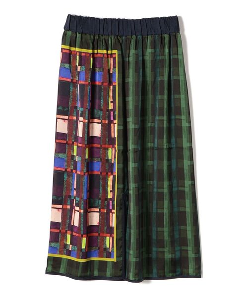 SHIPS(シップス)の「Soi-e:〈手洗い可能〉チェックパネルギャザースカート(スカート・レディース・グリーン/ブラウン・ONE SIZE)」の8枚目の写真