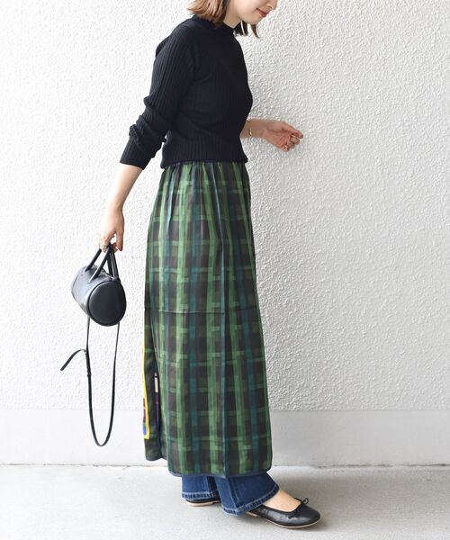 SHIPS（シップス）の「Soi-e:〈手洗い可能〉チェックパネルギャザー