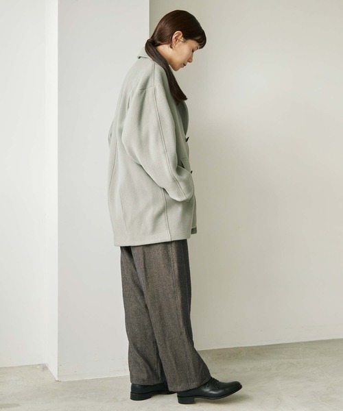 note et silence （ノートエシロンス）の「.●super120 平二重織　ショートコート（その他アウター・レディース・グレー/ライトブラウン/チャコールグレー・FREE）」の14枚目の写真