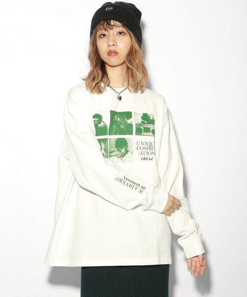 PBLIM(ページボーイリム)の「【PAGEBOYLIM】ヒューマンフォトロンT(Tシャツ/カットソー・レディース・ブラック/オフホワイト・LARGE/MEDIUM)」の2枚目の写真