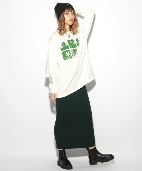 PBLIM(ページボーイリム)の「【PAGEBOYLIM】ヒューマンフォトロンT(Tシャツ/カットソー・レディース・ブラック/オフホワイト・LARGE/MEDIUM)」の3枚目の写真