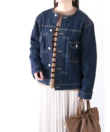 Te chichi | ストレッチデニムノーカラージャケット(デニムジャケット)