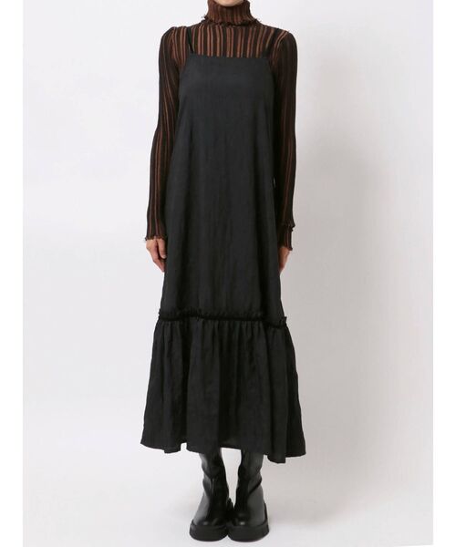 EMODA(エモダ)の「【HOLIDAY】シアーロングキャミソールワンピース(ワンピース・レディース・ブラック/ブラウン/グレー・FREE)」の13枚目の写真