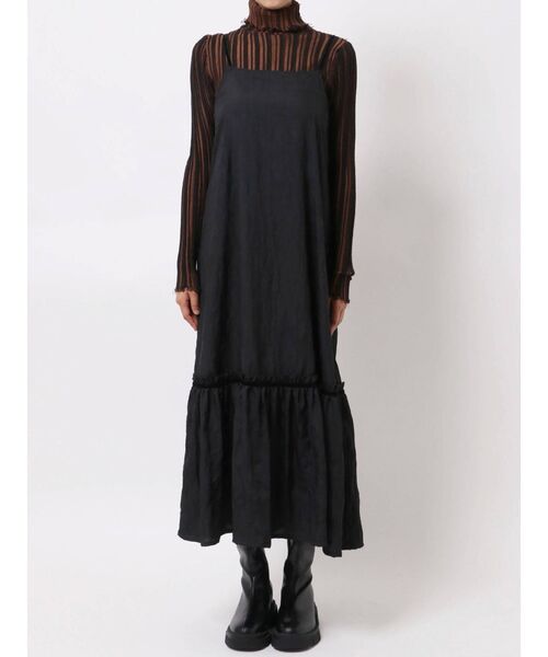 EMODA(エモダ)の「【HOLIDAY】シアーロングキャミソールワンピース(ワンピース・レディース・ブラック/ブラウン/グレー・FREE)」の20枚目の写真