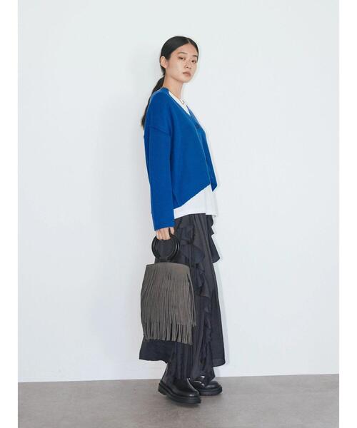 GARAGE OF GOOD CLOTHING（ガレージオブグッドクロージング）の「Vネックカーディガン＊（カーディガン/ボレロ・レディース・キャメル/ブルー/ブラック・FREE）」の10枚目の写真