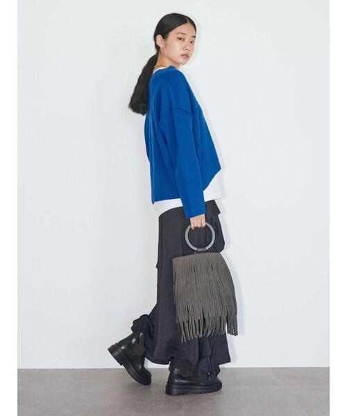 GARAGE OF GOOD CLOTHING（ガレージオブグッドクロージング）の「Vネックカーディガン＊（カーディガン/ボレロ・レディース・キャメル/ブルー/ブラック・FREE）」の11枚目の写真