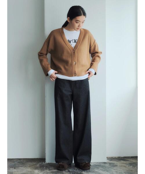 GARAGE OF GOOD CLOTHING（ガレージオブグッドクロージング）の「Vネックカーディガン＊（カーディガン/ボレロ・レディース・キャメル/ブルー/ブラック・FREE）」の16枚目の写真