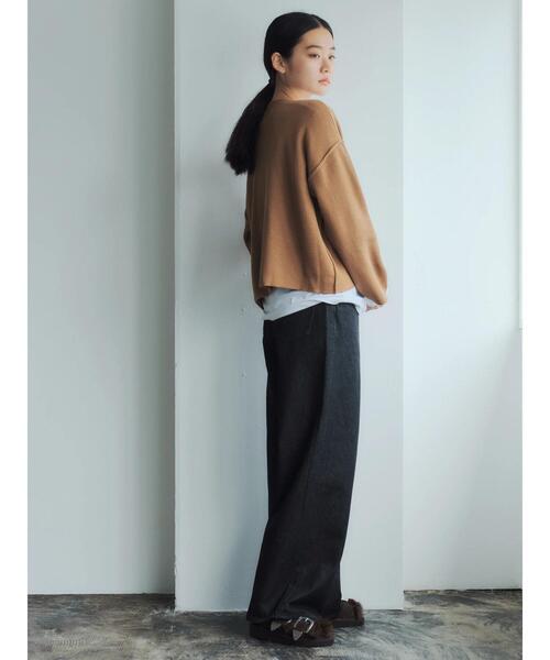 GARAGE OF GOOD CLOTHING（ガレージオブグッドクロージング）の「Vネックカーディガン＊（カーディガン/ボレロ・レディース・キャメル/ブルー/ブラック・FREE）」の18枚目の写真