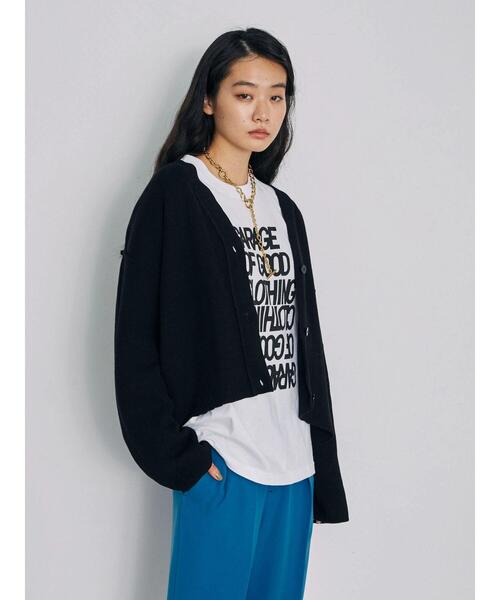 GARAGE OF GOOD CLOTHING（ガレージオブグッドクロージング）の「Vネックカーディガン＊（カーディガン/ボレロ・レディース・キャメル/ブルー/ブラック・FREE）」の22枚目の写真