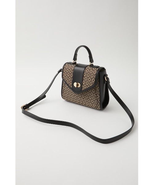 MOUSSY ブラウン レザー ショルダーバッグ Mロゴ付き マウジー moussy ショルダーバッグ MONOGRAM MINI 010EST51-1710