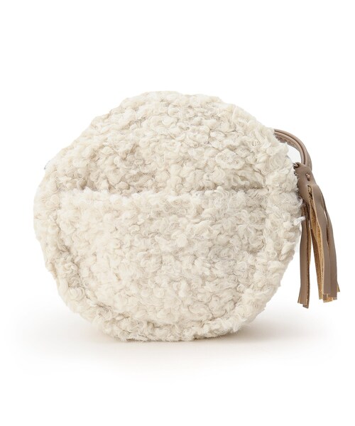 SHOO・LA・RUE（シューラルー）の「◆プードルファーリボンポシェット（ショルダーバッグ・キッズ・アイボリー/ピンク系・00）」の5枚目の写真