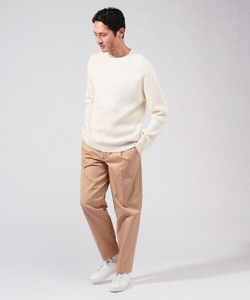 caban（キャバン）の「■CABaN コットンカシミヤワッフル ミリタリープルオーバー（ニット/セーター・メンズ・ブラック/グレー/ライトグリーン/ライトベージュ・FREE）」の12枚目の写真