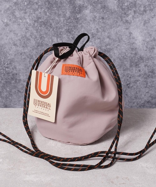 UNIVERSAL OVERALL（ユニバーサルオーバーオール）の「ユニバーサルオーバーオール　ワタ巾着（ハンドバッグ・レディース・ブラック/オリーブ/ピンク/アイボリー・FREE）」の4枚目の写真