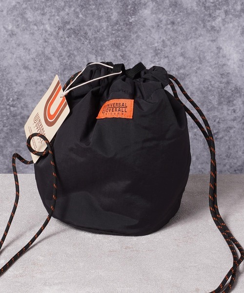 UNIVERSAL OVERALL（ユニバーサルオーバーオール）の「ユニバーサルオーバーオール　ワタ巾着（ハンドバッグ・レディース・ブラック/オリーブ/ピンク/アイボリー・FREE）」の3枚目の写真