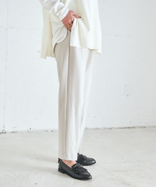 coen（コーエン）の「ポンチイージーテーパードパンツ#（スラックス・レディース・ブラック/ライトグレー/ケリー/ベージュ・MEDIUM/SMALL/LARGE）」の8枚目の写真