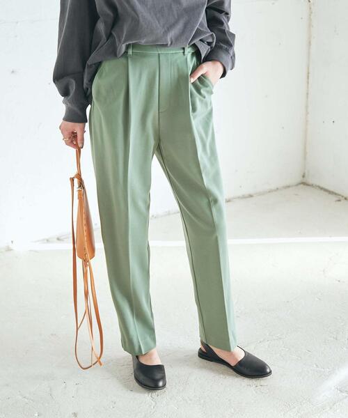 coen（コーエン）の「ポンチイージーテーパードパンツ#（スラックス・レディース・ブラック/ライトグレー/ケリー/ベージュ・MEDIUM/SMALL/LARGE）」の22枚目の写真