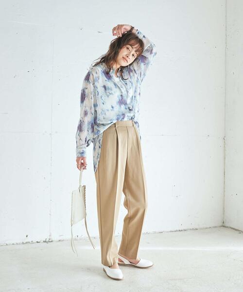 coen（コーエン）の「ポンチイージーテーパードパンツ#（スラックス・レディース・ブラック/ライトグレー/ケリー/ベージュ・MEDIUM/SMALL/LARGE）」の16枚目の写真