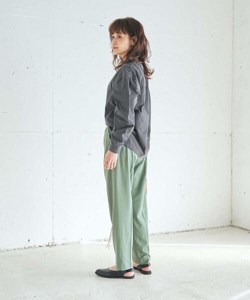 coen（コーエン）の「ポンチイージーテーパードパンツ#（スラックス・レディース・ブラック/ライトグレー/ケリー/ベージュ・MEDIUM/SMALL/LARGE）」の18枚目の写真