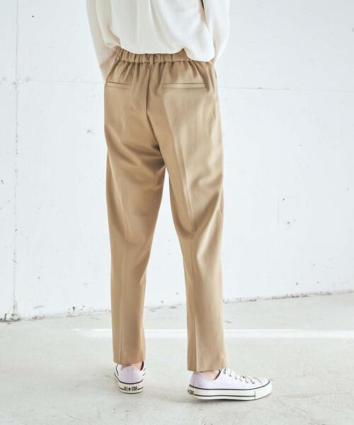 coen（コーエン）の「ポンチイージーテーパードパンツ#（スラックス・レディース・ブラック/ライトグレー/ケリー/ベージュ・MEDIUM/SMALL/LARGE）」の11枚目の写真