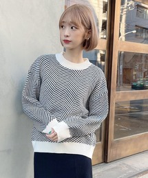 Voyage titty&Co.PETIT | 【Voyage titty&Co.】ジオメトリックニットプルオーバー(ニット/セーター)