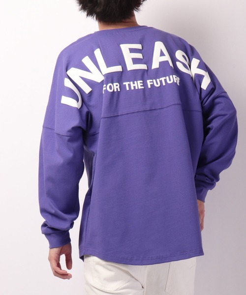 SUGGESTION(サジェッション)の「SUGGESTION ヘビーウェイト 発泡プリント ワイドシルエット ロンT(Tシャツ/カットソー・メンズ・ホワイト/ブラック/ベージュ/パープル/オレンジ/グリーン・M/L)」の5枚目の写真