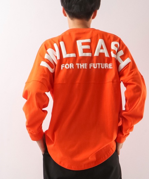 SUGGESTION(サジェッション)の「SUGGESTION ヘビーウェイト 発泡プリント ワイドシルエット ロンT(Tシャツ/カットソー・メンズ・ホワイト/ブラック/ベージュ/パープル/オレンジ/グリーン・M/L)」の6枚目の写真