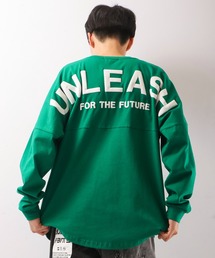 SUGGESTION ヘビーウェイト 発泡プリント ワイドシルエット ロンT