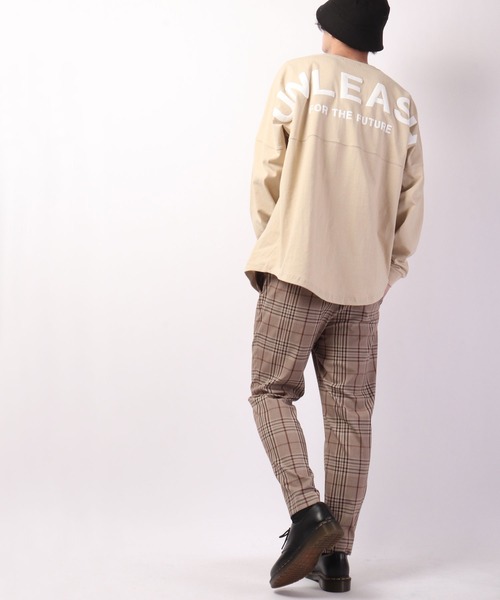 SUGGESTION(サジェッション)の「SUGGESTION ヘビーウェイト 発泡プリント ワイドシルエット ロンT(Tシャツ/カットソー・メンズ・ホワイト/ブラック/ベージュ/パープル/オレンジ/グリーン・M/L)」の11枚目の写真