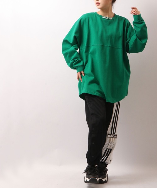 SUGGESTION(サジェッション)の「SUGGESTION ヘビーウェイト 発泡プリント ワイドシルエット ロンT(Tシャツ/カットソー・メンズ・ホワイト/ブラック/ベージュ/パープル/オレンジ/グリーン・M/L)」の21枚目の写真