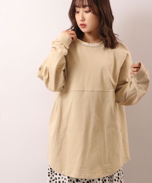 SUGGESTION(サジェッション)の「SUGGESTION ヘビーウェイト 発泡プリント ワイドシルエット ロンT(Tシャツ/カットソー・メンズ・ホワイト/ブラック/ベージュ/パープル/オレンジ/グリーン・M/L)」の12枚目の写真