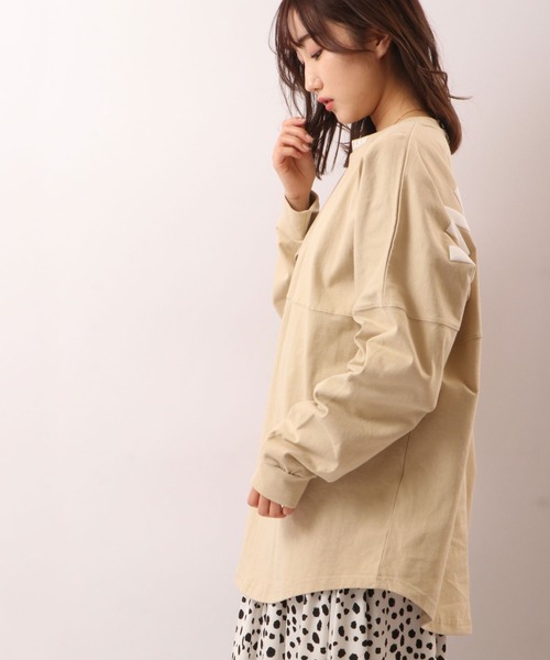 SUGGESTION(サジェッション)の「SUGGESTION ヘビーウェイト 発泡プリント ワイドシルエット ロンT(Tシャツ/カットソー・メンズ・ホワイト/ブラック/ベージュ/パープル/オレンジ/グリーン・M/L)」の14枚目の写真