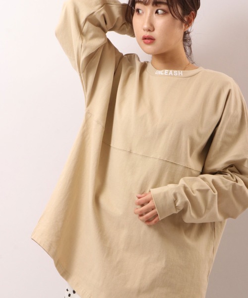 SUGGESTION(サジェッション)の「SUGGESTION ヘビーウェイト 発泡プリント ワイドシルエット ロンT(Tシャツ/カットソー・メンズ・ホワイト/ブラック/ベージュ/パープル/オレンジ/グリーン・M/L)」の13枚目の写真