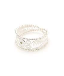 【欧州航路】Silver925 マルタ島伝統工芸フィリグリープレーンバンドリング / 銀線細工