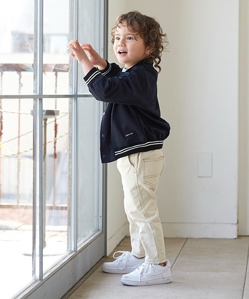 petit main（プティマイン）の「【防汚加工】ペインターパンツ（スウェットパンツ・キッズ・ベージュ/アイボリー/カーキ/ネイビー・100cm/130cm/120cm/90cm/110cm/80ｃｍ）」の20枚目の写真