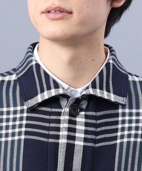 TAKEO KIKUCHI（タケオキクチ）の「◆COZY ダブルフェイス チェック カバーオール（ミリタリージャケット・メンズ・ベージュ系その他2/ネイビー系1・02/03）」の13枚目の写真