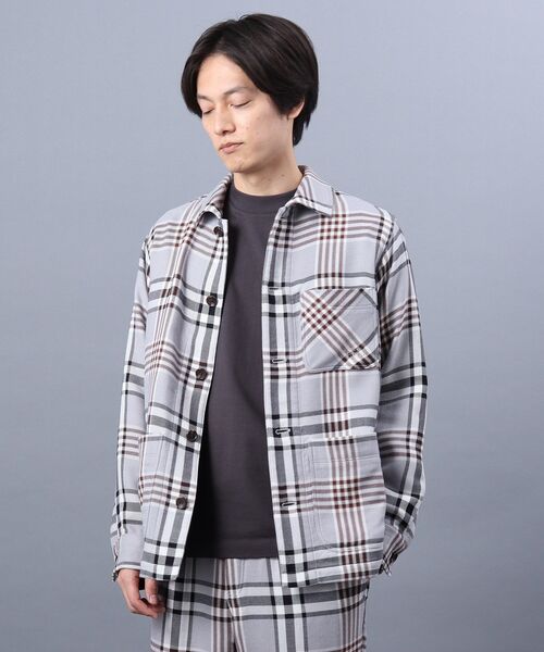TAKEO KIKUCHI（タケオキクチ）の「◆COZY ダブルフェイス チェック カバーオール（ミリタリージャケット・メンズ・ベージュ系その他2/ネイビー系1・02/03）」の17枚目の写真