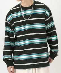 SlashDate | マルチボーダーヘビーウエイトロングスリーブT/ビッグシルエット(Tシャツ/カットソー)